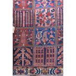 Good Bactia runner with various panelled decoration upon a deep ground, 200 x 85cm