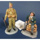 Two Royal Doulton limited edition figures from the Classics series - Air Raid Precaution Warden