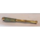 A 19th century pocket two draw telescope, principally in brass by George Odell, Kings Street, St