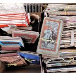 Two boxes containing a quantity of vintage and other Ordinance survey maps etc (2)