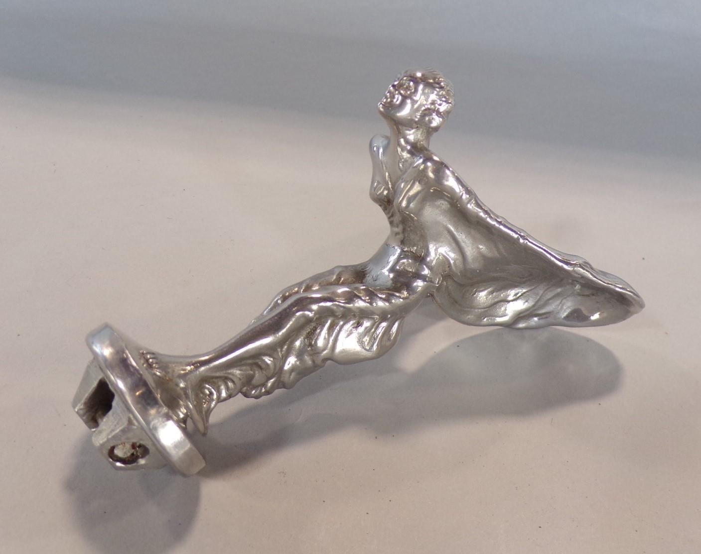 A Rolls Royce silver plated mascot, The Spirit of Ecstasy, 12cm high
