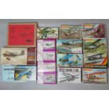 17 model aircraft kits of 1930's aeroplanes, all unchecked and appear to be un-started, including
