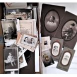 A box containing a quantity of late 19th/early 20th century assorted photographs, together with an