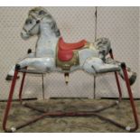 Vintage Praire King sprung tin rocking horse