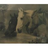 After J F Herring (19th century) - Three Members of the Temperance Society - three horses at a water