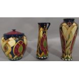 A Moorcroft pottery ginger jar and cover in the Staffordshire Gold pattern dated 2010, 15cm tall