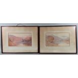 F J Snell (early 20th century British School) - River scenes (pair) watercolour and bodycolour on