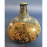 A good early onion glass bottle, 15 cm high