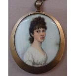 (Collection of miniatures relating to the Hawkes family) A good quality early 19th century double