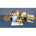 A collection of seven Roy Kirkham toby jugs in the form of Dickensian characters and The Lord