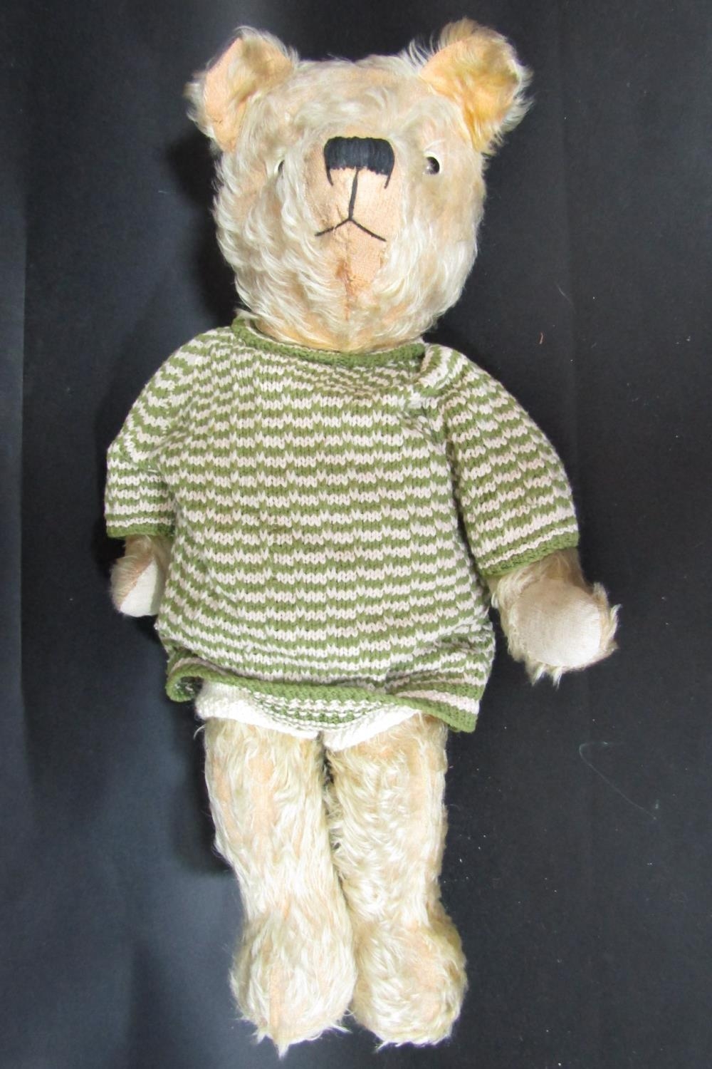 2 mid 20th century teddy bears including a large bear probably by Chiltern with jointed body, - Image 6 of 7