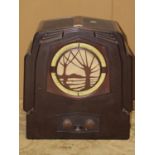 A vintage value radio - The Ekco All Electric RS3 set in a Deco Bakelite case, with willow pattern