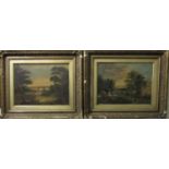 G. Smiley (late 19th century British school) river landscapes (pair) both signed and dated 1888