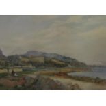 Reverend William Dickie (British Exh. 1896-1928) - Coastal scene with figures, watercolour and