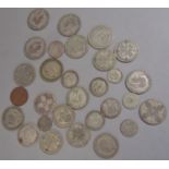 A collection of post 1920 but pre 1947 English silver coinage, 350g approx