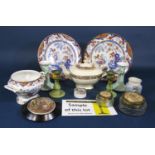 A quantity of 19th century and later ceramics including Ridgways Anglesey pattern dinnerwares, a