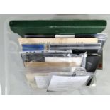 A box containing a mixed collection of stamps to include assorted stamps in packets, a