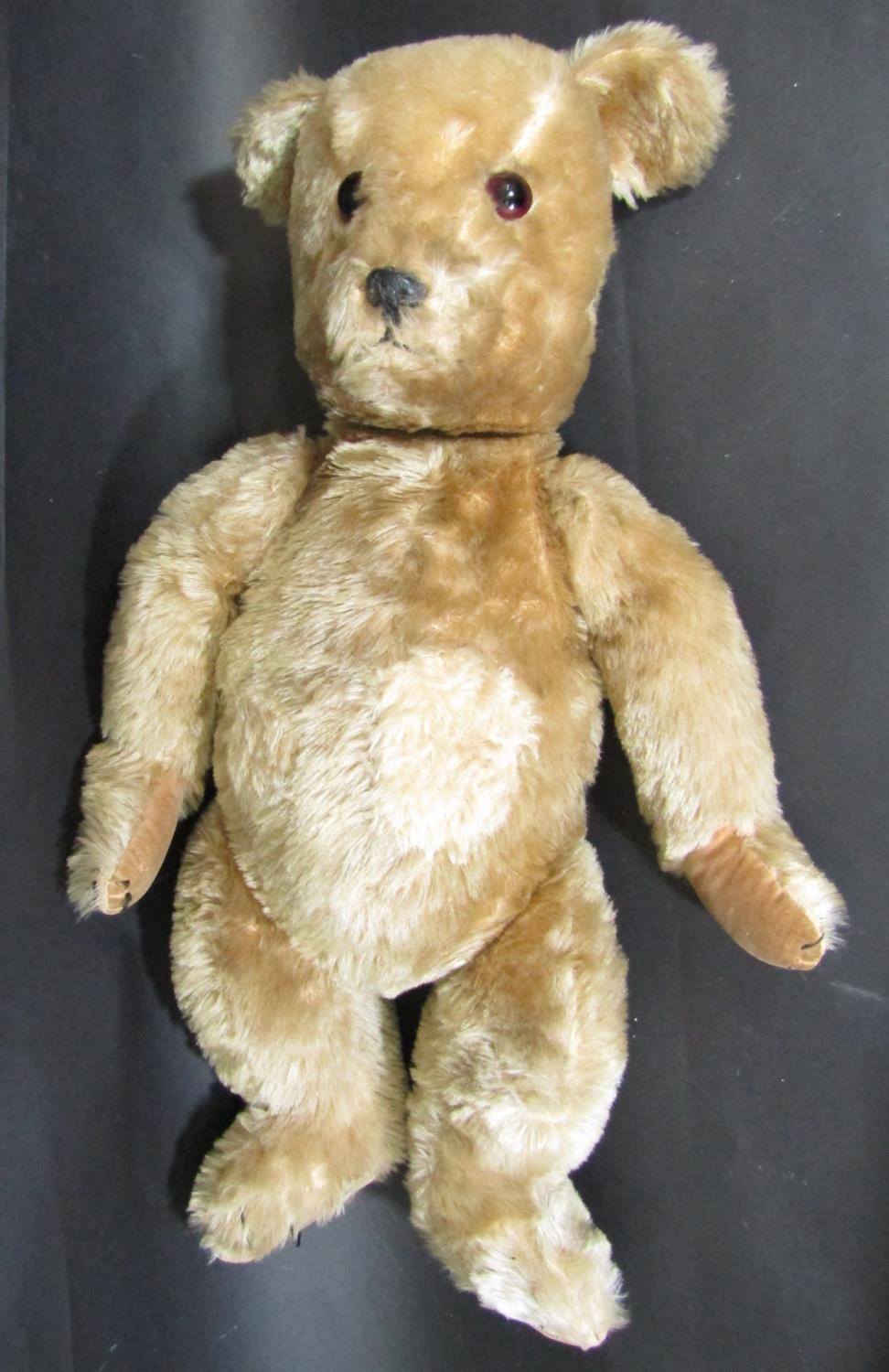2 mid 20th century teddy bears including a large bear probably by Chiltern with jointed body, - Image 5 of 7