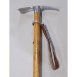 A pickaxe walking stick