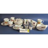 A quantity of Royal Worcester Evesham pattern wares including a pair of condiments, serving