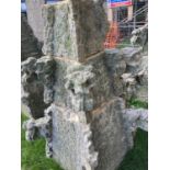 (2 of 3) An early 17th century Oolitic limestone pinnacle with Crocket detail, approximate height