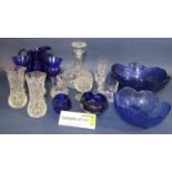 A collection of named crystal glass to include Edinburgh crystal, Stuart and others together with