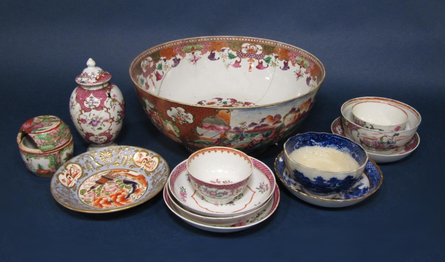 A collection of 18th century and later oriental ceramics and European ceramics in the chinoiserie