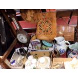 A large mixed miscellaneous lot to include ceramics, metal ware, treen etc