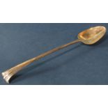 Early silver Albany handled basting spoon, hallmarks worn, 28cm long, 2.5oz approx