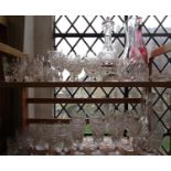 A large collection of mainly Stuart Crystal glassware to include different size goblets, tumblers,