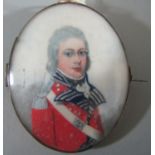 (Collection of Miniatures relating to the Hawkes Family) - Good quality late 18th century bust