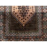 Good quality full pile Persian village carpet, with various medallions upon a pale ground, 300 x