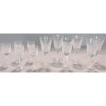 Waterford Clare - six sherry glasses and five liquor glasses, set of five Waterford Kylemore