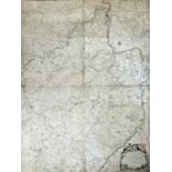 A large format French map by S'Laillot co-joining the districts of Le Grands Augustins Aux Deux