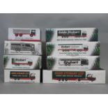 8 die-cast Eddie Stobart model lorries, all 1:76 scale, (3 in sealed cellophane) and a pack of Eddie