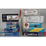 14 model aircraft kits, all 1:72 scale WW1 planes, including Airfix Handley Page 0/400, others by