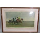 Sir Alfred Munnings PRA RI (1878-1959) - October Meeting, signed coloured print, published by