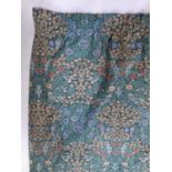 One large lined curtain in William Morris 'Blackthorn' fabric by Sanderson with pencil pleat