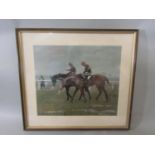 A collection of signed coloured limited edition prints relating to horse racing subjects including a