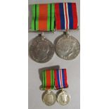 39-45 and Defence medal and associated dress medals