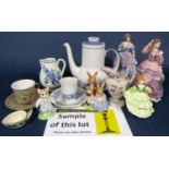 A Royal Doulton figure - Daydreams HN1731, together with a Royal Worcester figure of Affection, a