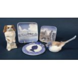A Royal Copenhagen model of a begging Pekinese dog with painted and printed marks to base no 1453/