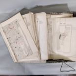 A box file containing plans, diagrams, etc, from the London Traffic Survey Report to Parliament