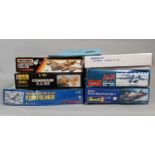 7 boxed model aircraft kits, all 1:72 scale. Includes models by Heller, Maquette, Toko, Revell,