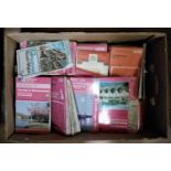A box containing a large quantity of mixed ordnance survey maps (1)