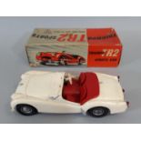 Boxed Triumph TR2 Sports Car 1:18 scale powered by 'Mighty Midget Electric Motor' by Victory
