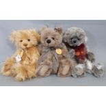 3 Charlie Bears teddies, 'Sovereign' and 'Mary' (designed by Isabelle Lee) and 'Who Me?' (designed