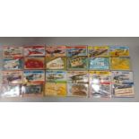 12 Airfix Series 1 Scale Model Construction Kits of aircraft in bubble packaging, all 72nd scale and