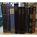 A mixed collection of Folio Society books, all but one have slip cases (9)
