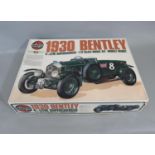Large 1:12 scale 1930 Bentley model kit by Airfix, with instructions and decals. Includes glue,